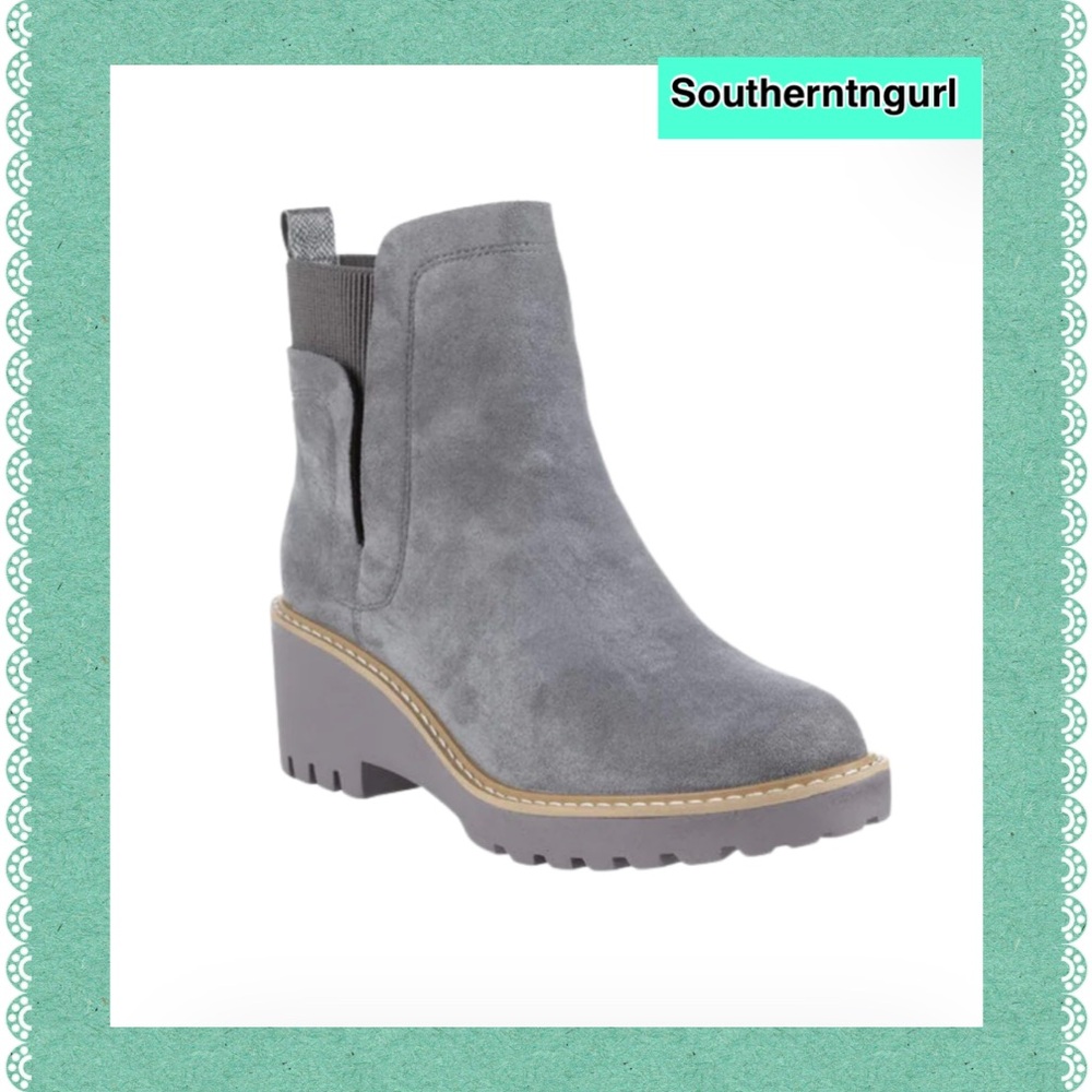 NWT CORKYS “ Basic “Gray Suede Ankle Boots/ Booties - Picture 1 of 10